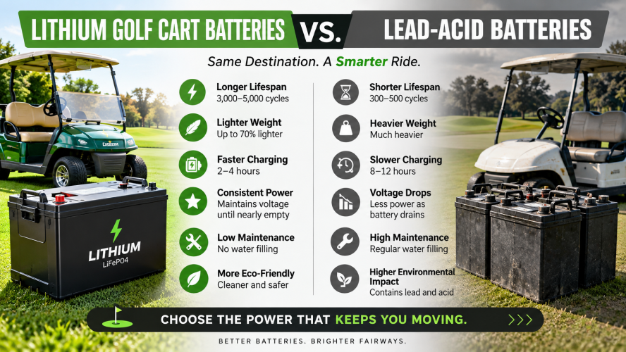 Lithium Golf Cart Batteries Vs. Lead-Acid